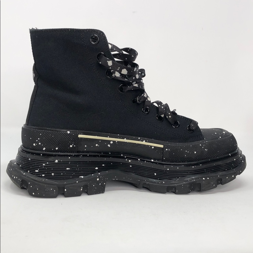 Alexander McQueen Paint Tread Slick High Black 682413 Men’s Sneakers - Size 41 - Picture 6 of 13